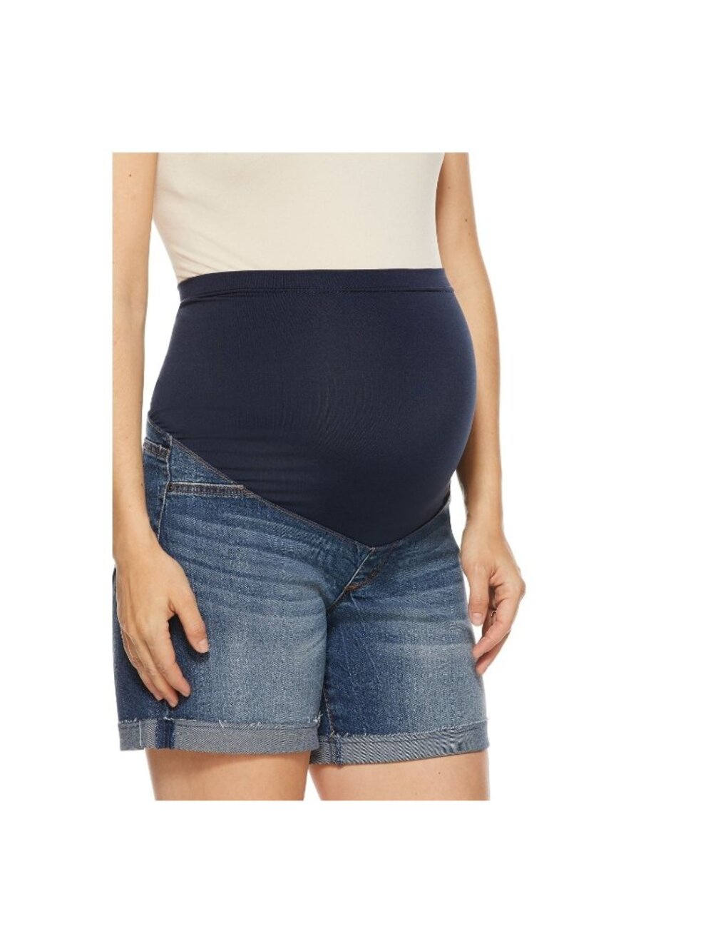Women's Maternity Lila Shorts with Full Belly Band - Size 14 NWT by Sofia Jeans